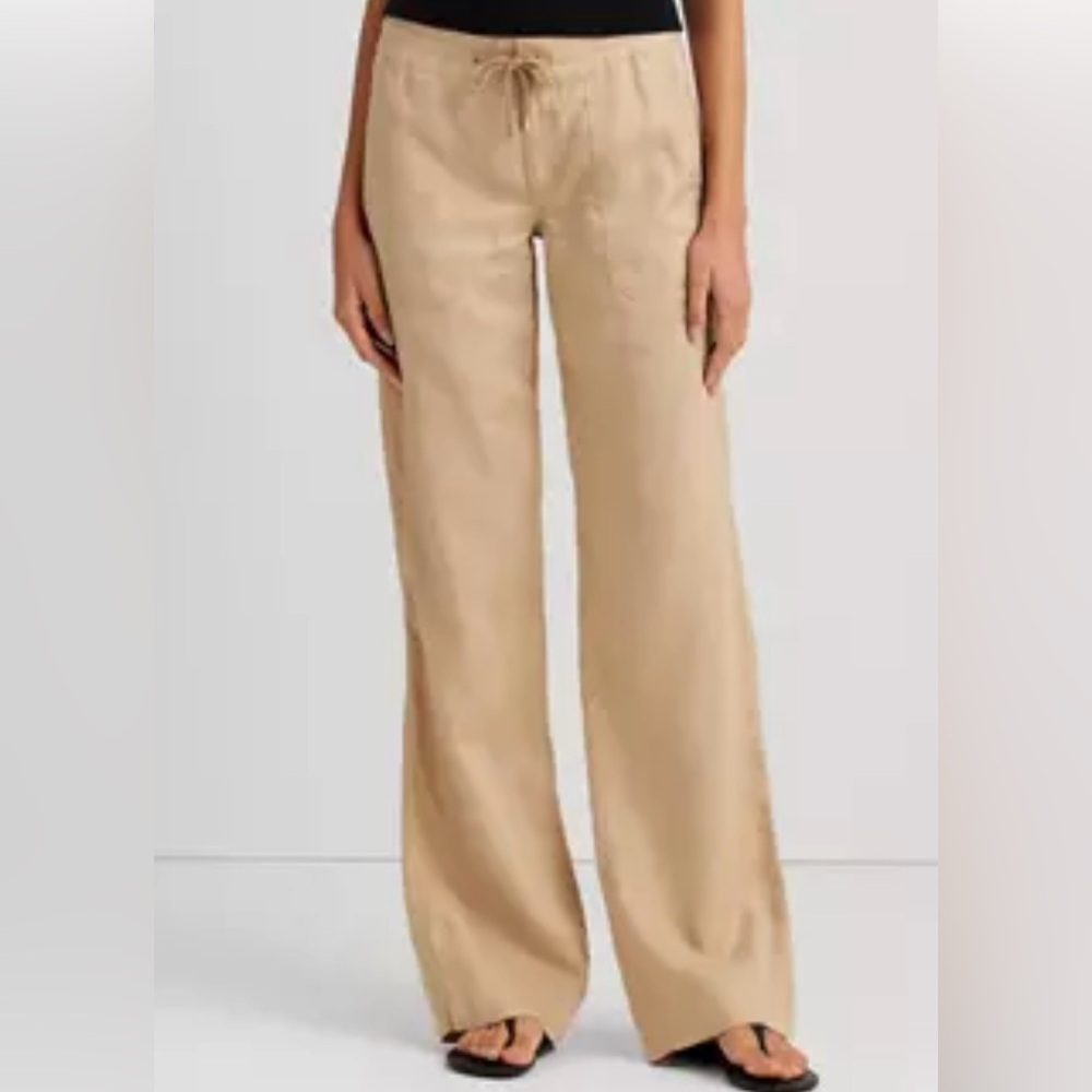 Ralph Lauren Tan Wide Leg Pants